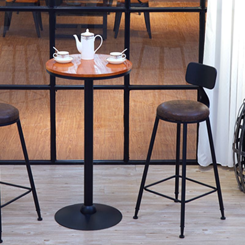Industrial Style Bistro Bar Table Solid Wood Top Bar Table for Dining Room Clearhalo 'Bar Furniture' 'Bar Tables' 'bar_tables' 'furn' 'furn_bar_tables' 'Furniture' 'Kitchen & Dining Furniture' 1200x1200_2512bde0-0ac5-4211-81ff-3ded95401682
