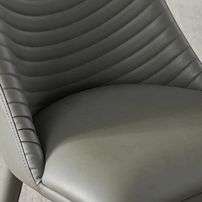 Sillas laterales de comedor de cuero sintética contemporánea para uso de restaurantes para uso de restaurantes