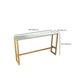 Glam Bar Height Table Faux Marble Top Bistro Table for Patio Use