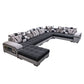 Removable Cushions Slipcovered Tufted Sectional Sofa Set with Storage Clearhalo 'Furniture' 'furniture_sectionals' 'kitchen' 'kitchen_sectionals' 'Living Room Furniture' 'Sectionals' 1200x1200_25185225-9300-488d-a7ac-7ce77c877f19