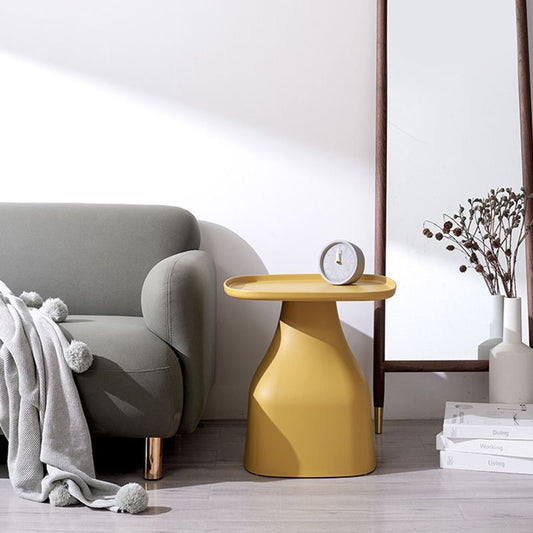 1 Single Modern Plastic Round Coffee Table Pedestal Cocktail Table Clearhalo 'Coffee & Accent Tables' 'Coffee Tables' 'coffee_tables' 'furn' 'furn_coffee_tables' 'Furniture' 'furniture_coffee_tables' 'Living Room Furniture' 1200x1200_2519cfe5-8e6f-498c-b6a0-d8824d025afe