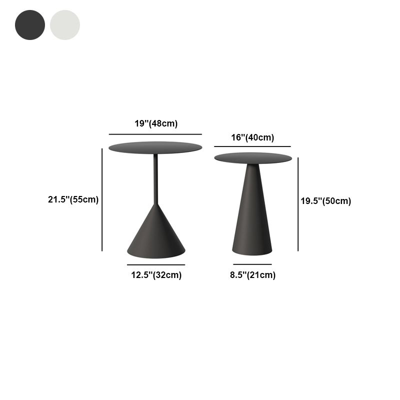ミッドセンチュリーモダンペデスタルコーヒーテーブルメタルラウンドカクテルテーブル