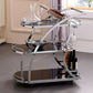 32.68" High Contemporary Style Prep Table Rolling Metal Prep Table for Kitchen