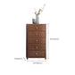 Commode de rangement en bois de noyer Glam Commode de chambre à coucher en marron avec tiroirs