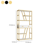 Bibliothèque d'étagère glamour ouvrir la bibliothèque en métal avec tiroirs pour le bureau à domicile