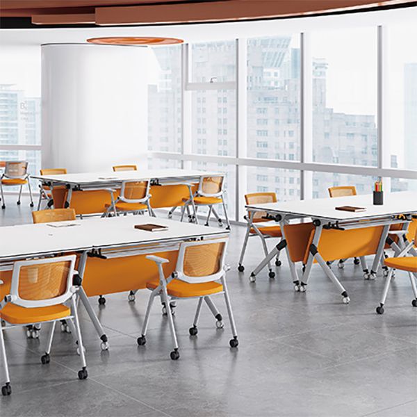 31.2インチの高さデスクチェア腕付き現代的な金属オフィスチェア