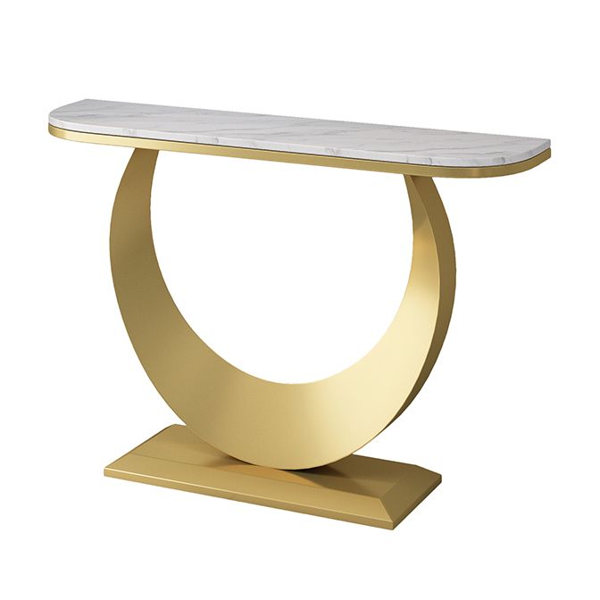 31.5" Tall Stone Accent Table Modern Stain Resistant Console Table