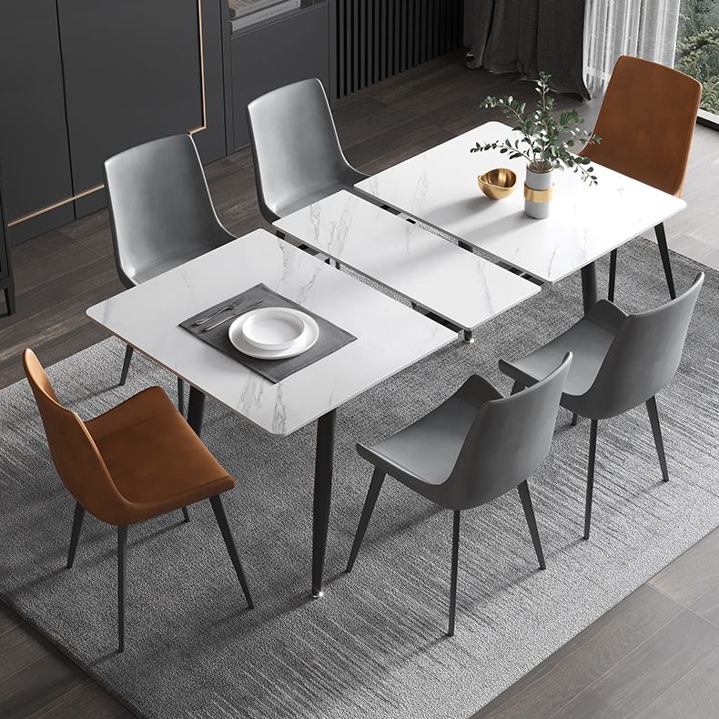 63''L Industrial Sintered Stone Table Extendable Rectangle Dining Table for Kitchen Clearhalo ' dining_table' 'Dining Tables & Seating' 'Dining Tables' 'furn' 'furn_dining_table' 'Furniture' 'furniture_dining_table' 'Kitchen & Dining Furniture' 'kitchen&dining_furn' 'kitchen' 'kitchen_dining_table' 1200x1200_252064b2-0c0e-4303-8f44-a280a3e72b6d