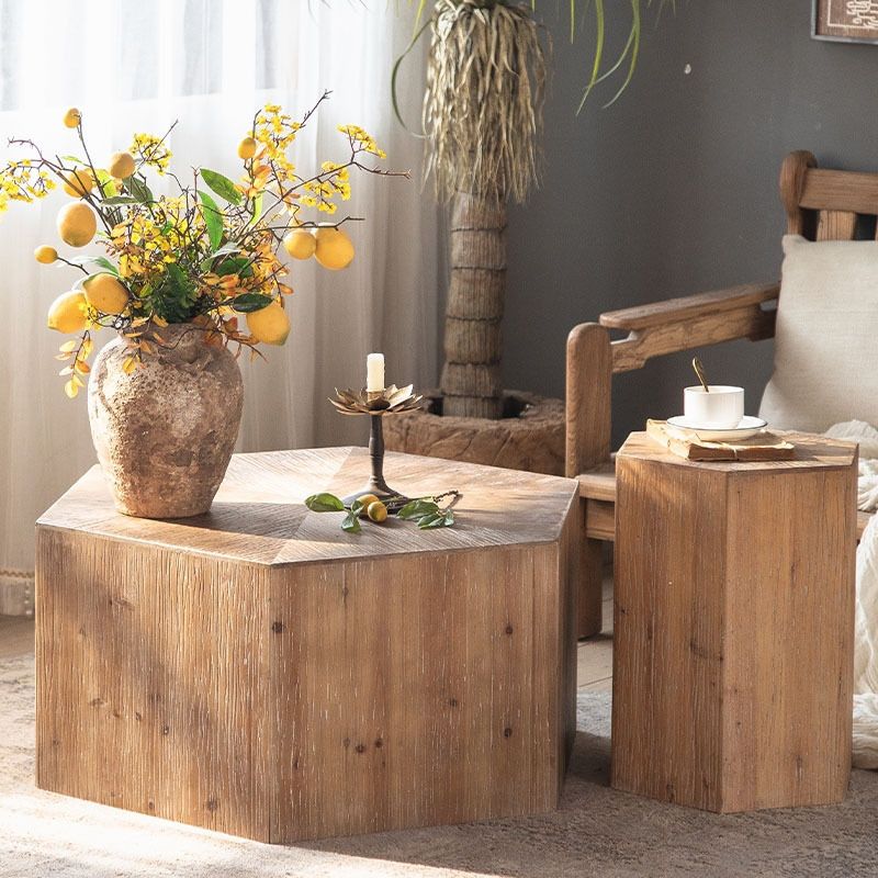 Scandinavian Square Coffee Table Wooden Cocktail Table for Living Room Clearhalo 'Coffee & Accent Tables' 'Coffee Tables' 'coffee_tables' 'furn' 'furn_coffee_tables' 'Furniture' 'Living Room Furniture' 1200x1200_25208a36-ee5a-4c72-939b-bdfe727c82cc