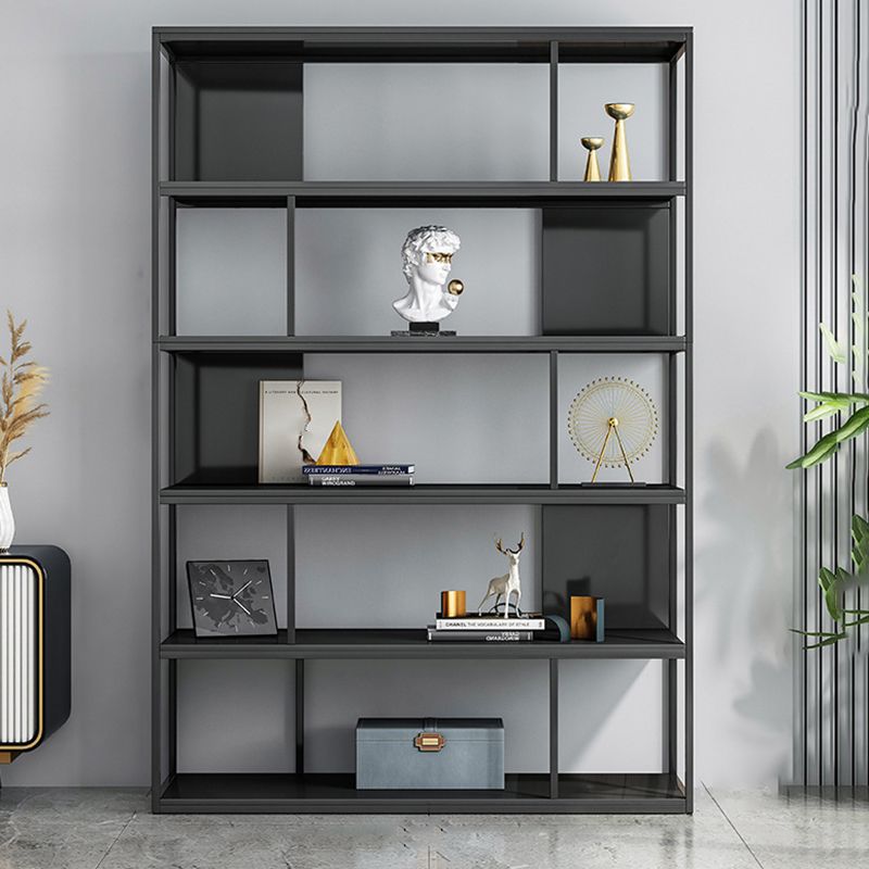 Modern Steel Bookcase Rectangular Shelves 71"H X 12" W Bookshelf for Office Clearhalo 'Bookcases' 'furn' 'furn_bookcases' 'Furniture' 'Office Furniture' 1200x1200_2521ddf9-07ed-480c-b9f0-9b2d6583748f