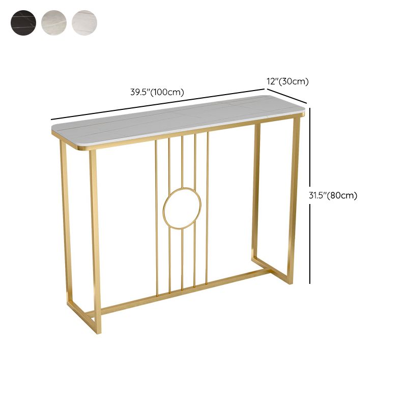 Glam Console Table Antique Finish Console Sofa Table in Stone Clearhalo 'Console Tables' 'console_tables' 'Entry & Mudroom Furniture' 'furn' 'furn_console_tables' 'Furniture' 1200x1200_2525ef4e-5cec-4661-9d8d-1465ae4722ec