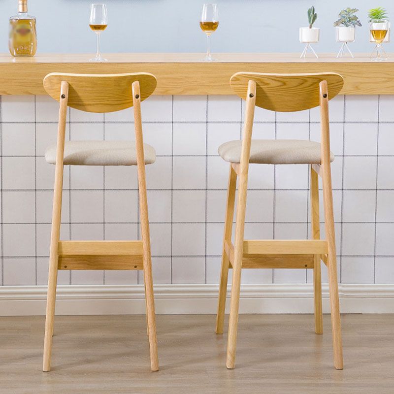 Scandinavian Milk Tea Shop Footrest Stool Matte Finish Solid Wood Bar Stool Clearhalo 'Bar Furniture' 'Bar Stools' 'bar_stools' 'furn' 'furn_bar_stools' 'Furniture' 'furniture_bar_stools' 'Kitchen & Dining Furniture' 1200x1200_2528a4e8-4875-46c8-a4e0-c83cd01171f1