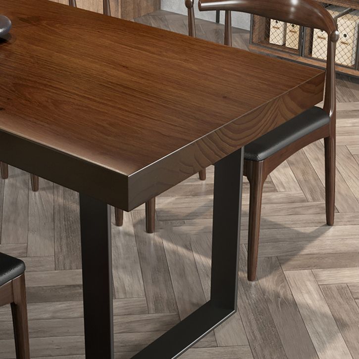 Industrial Dining Set 1/5/7 Pieces Rectangle Pine Wood Dining Table for Kitchen