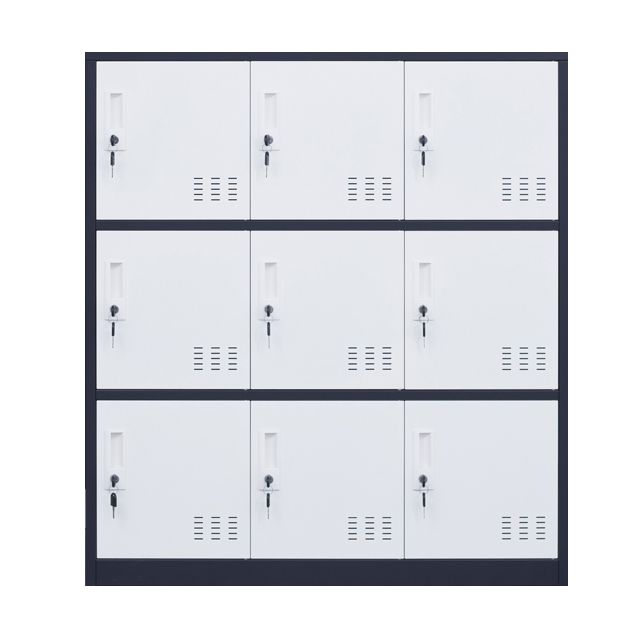 Metal Non-Hanging Armoire Modern Storage Cabinet with Hinged Doors Clearhalo 'Armoires & Wardrobes' 'armoires_wardrobes' 'Bedroom Furniture' 'furn' 'furn_armoires_wardrobes' 'Furniture' 1200x1200_252924b2-7e94-4e79-8fca-522414d857ba