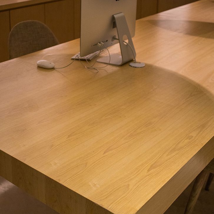 Massief hout rechthoekig schrijfbureau industriële vergaderbalie voor kantoor