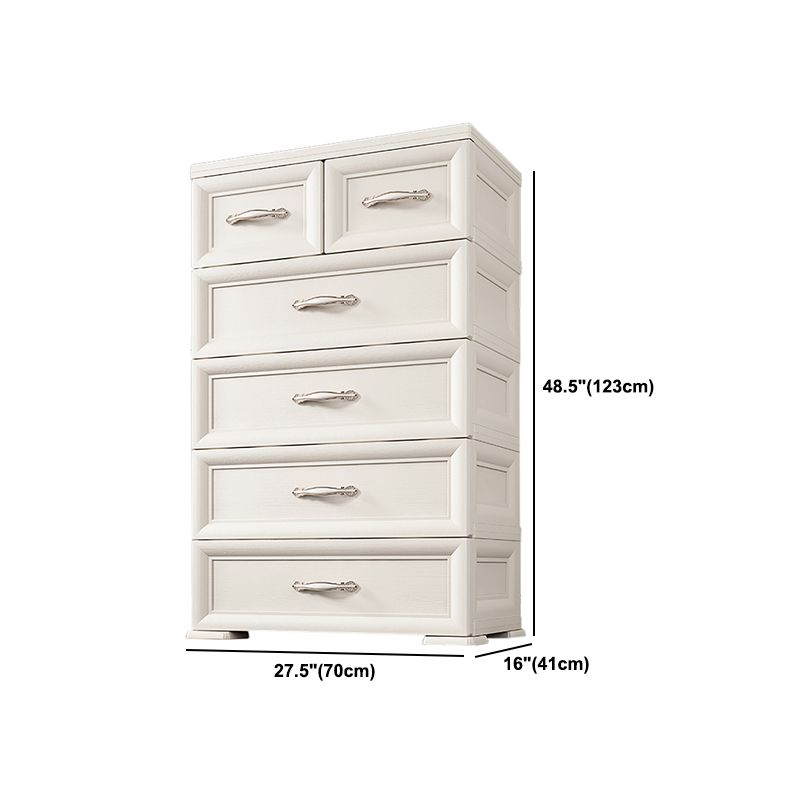 Contemporary Style Wardrobe Plastic Bedroom Wardrobe Closet With 6-Drawer Clearhalo 'Armoires & Wardrobes' 'armoires_wardrobes' 'Bedroom Furniture' 'furn' 'furn_armoires_wardrobes' 'Furniture' 1200x1200_252b8f4a-74f0-48bb-aa18-78331224cd21