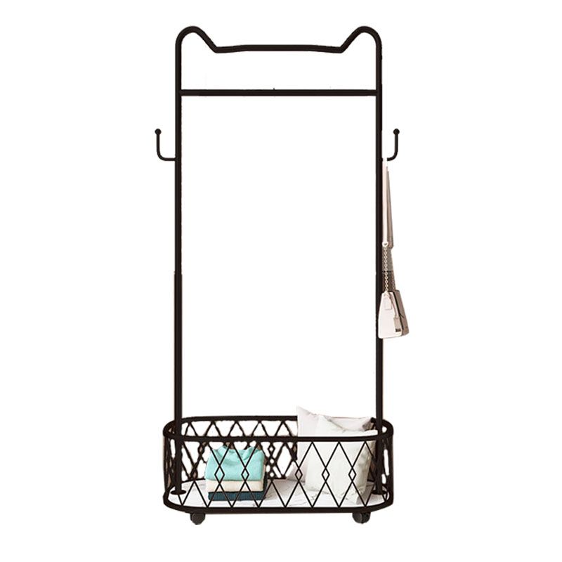 Glam metalen jas hanger vrijstaand scrollwiel ontwerpkast rek voor slaapkamer