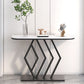 Table de consola contemporánea de piedra de 11 "de ancho Sofá de la consola de la luna