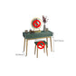 15.74" Wide Green Makeup Vanity Desk  Glam Vanity Tables with 2 Drawers