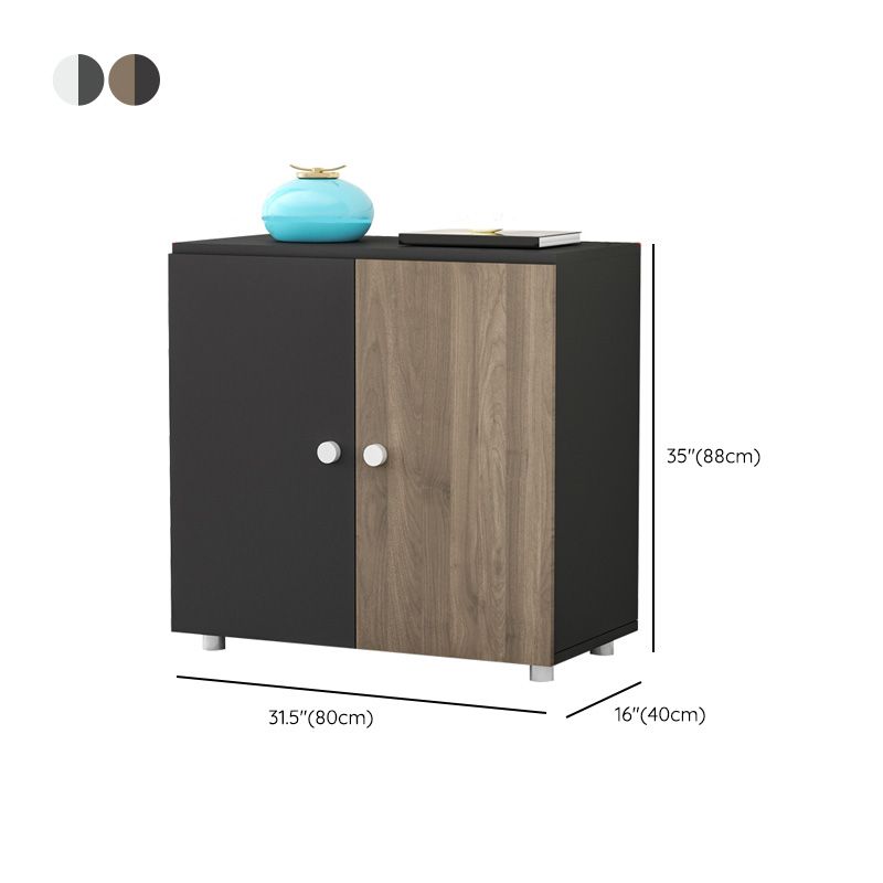 Abbazzinamento verticale in legno Scaffali di archiviazione del pannello a colori.