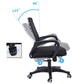Silla deslizante moderna y contemporánea Silla de microfibra negra con respaldo medio