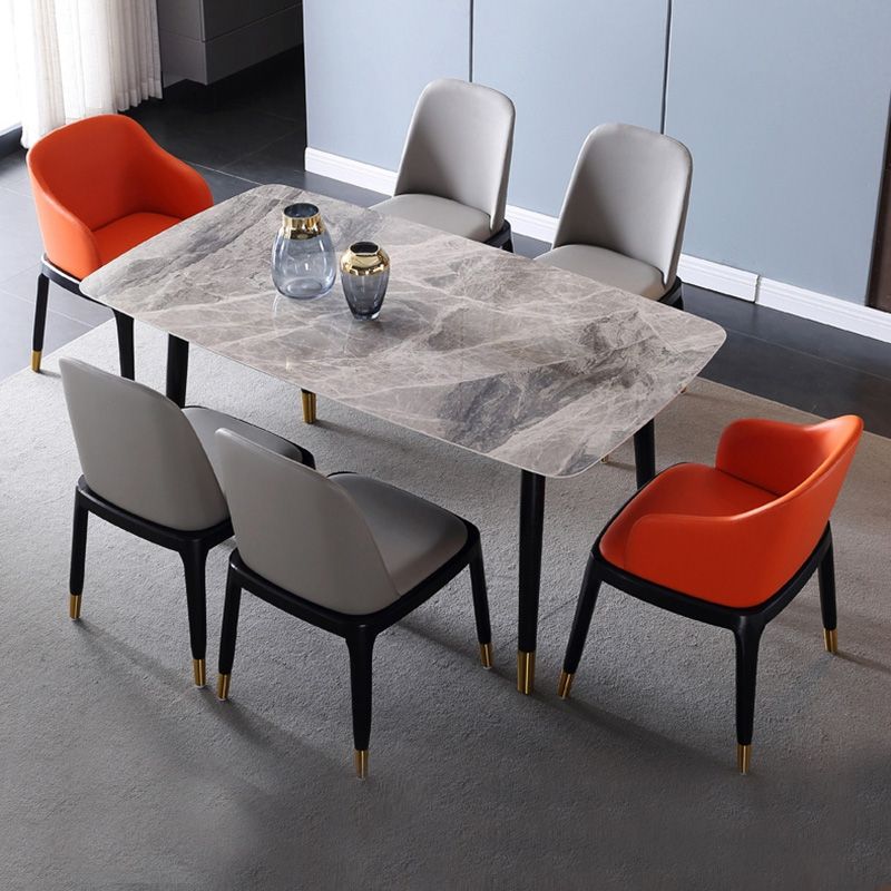 Rectangle Grey Tone Dining Table Sintered Stone Table Luxury with 4 Legs Clearhalo ' dining_table' 'Dining Tables & Seating' 'Dining Tables' 'furn' 'furn_dining_table' 'Furniture' 'furniture_dining_table' 'Kitchen & Dining Furniture' 'kitchen&dining_furn' 'kitchen' 'kitchen_dining_table' 1200x1200_252ffced-2a26-4c8a-8198-25c46006764c