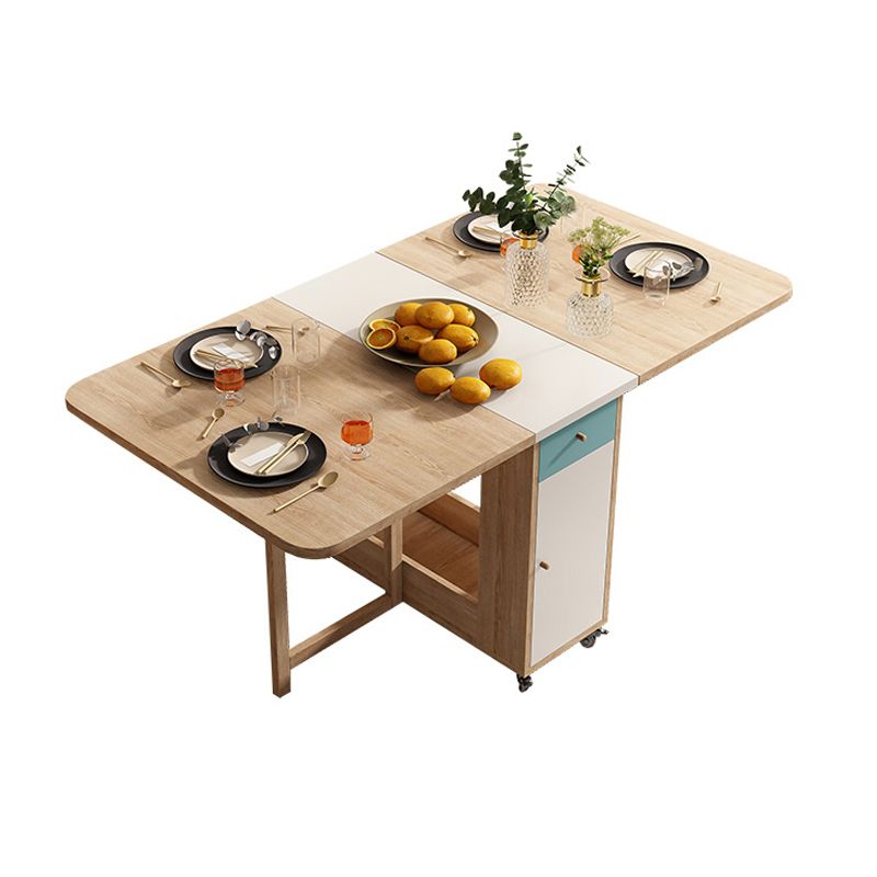 Rectangle Mid-Century Modern Folding Table Pedestal Base Table for Dining Room(only table) Clearhalo ' dining_table' 'Dining Tables & Seating' 'Dining Tables' 'furn' 'furn_dining_table' 'Furniture' 'furniture_dining_table' 'Kitchen & Dining Furniture' 'kitchen&dining_furn' 'kitchen' 'kitchen_dining_table' 1200x1200_2530277e-9dcb-45ee-bd5c-74d13f4d9e13