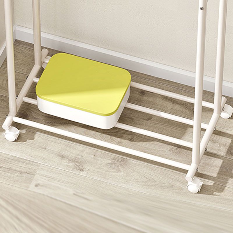 Nordic Hall Stand Stand Hooks and Castors Hall Tree Hanger Sala de dibujo