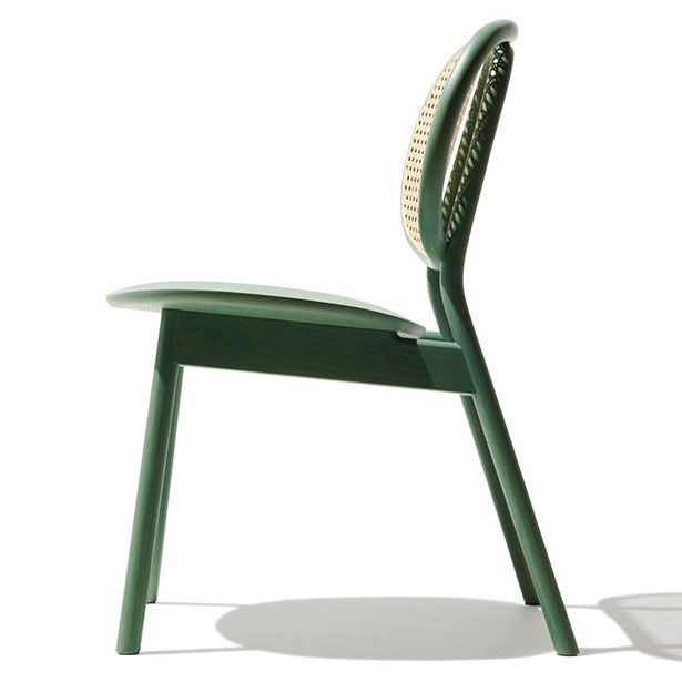 Silla de comedor de ratán contemporánea muebles laterales de comedor abiertos en acabado mate