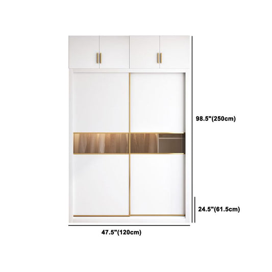Witte schuifgarderobe kast gemanipuleerde houten garderobe armoire