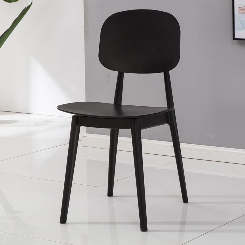Matte Finish Plastic Dining Side Chair Stackable Open Back Dining Chair Clearhalo ' kitchen&dining_furn' 'Dining Chairs' 'Dining Tables & Seating' 'dining_chair' 'furn' 'furn_dining_chair' 'Furniture' 'furniture_dining_chair' 'Kitchen & Dining Furniture' 'kitchen' 1200x1200_2531df76-6eb7-42bb-9723-d7293d5e52f7