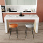 Stone Top Bar Dining Table Contemporary Bar Dining Table with Sled Base Clearhalo 'Bar Furniture' 'Bar Tables' 'bar_tables' 'furn' 'furn_bar_tables' 'Furniture' 'furniture_bar_tables' 'Kitchen & Dining Furniture' 1200x1200_2532d7a2-0302-45f0-9a3b-ac3d2765d79f