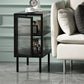 Metal Rectangle Top Side Table 23.6" Tall 4 Legs End Table with Storage Clearhalo 'Coffee & Accent Tables' 'End & Side Tables' 'end_side_tables' 'furn' 'furn_end_side_tables' 'Furniture' 'Living Room Furniture' 1200x1200_2534791e-aabb-443a-b66c-4f172a51c5a5
