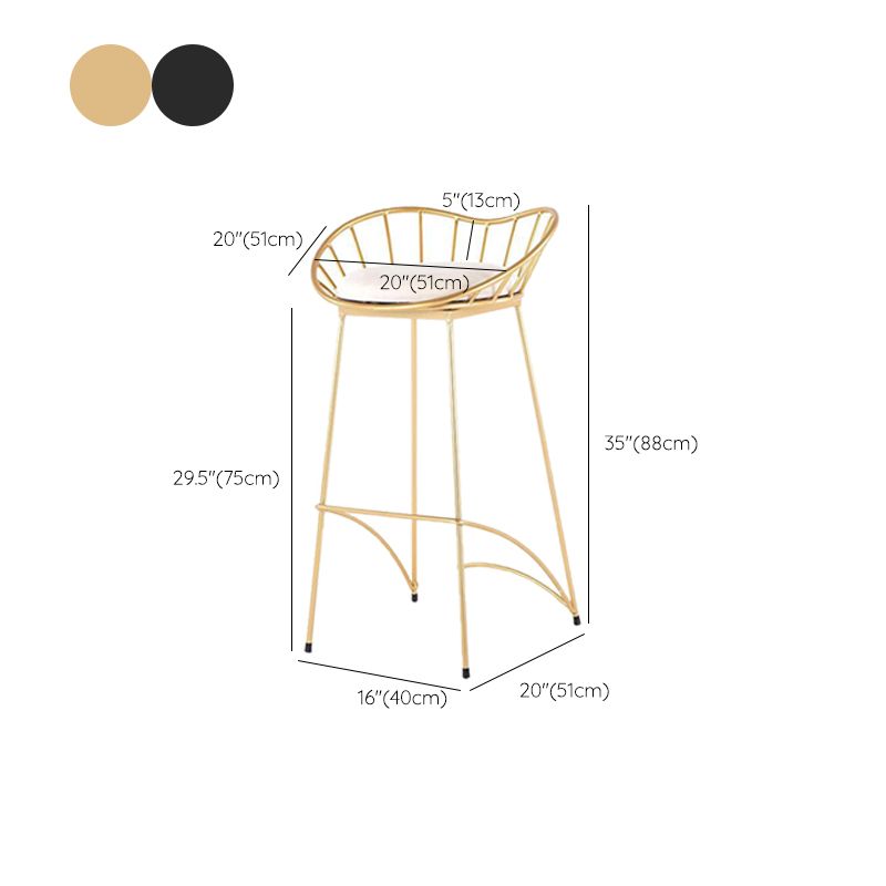 Industrial Metal Round Barstool Patio Bar Stool with Metal Legs Clearhalo 'Bar Furniture' 'Bar Stools' 'bar_stools' 'furn' 'furn_bar_stools' 'Furniture' 'Kitchen & Dining Furniture' 1200x1200_253482a3-c904-4f06-9dc0-7ac8cea38a3e