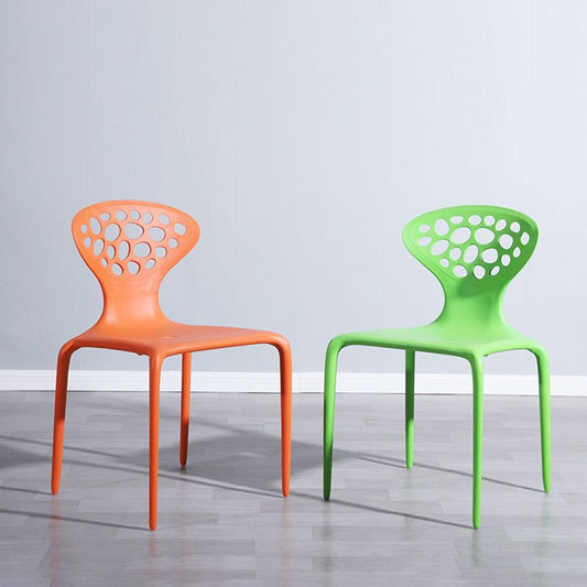 Scandinavian Plastic Kitchen and Dining Room Chair Open Back Dining Side Chair Clearhalo 'Dining Chairs' 'Dining Tables & Seating' 'dining_chair' 'furn' 'furn_dining_chair' 'Furniture' 'furniture_dining_chair' 'Kitchen & Dining Furniture' 1200x1200_2534fa36-07c6-404a-8853-02d4a3cc4f9a