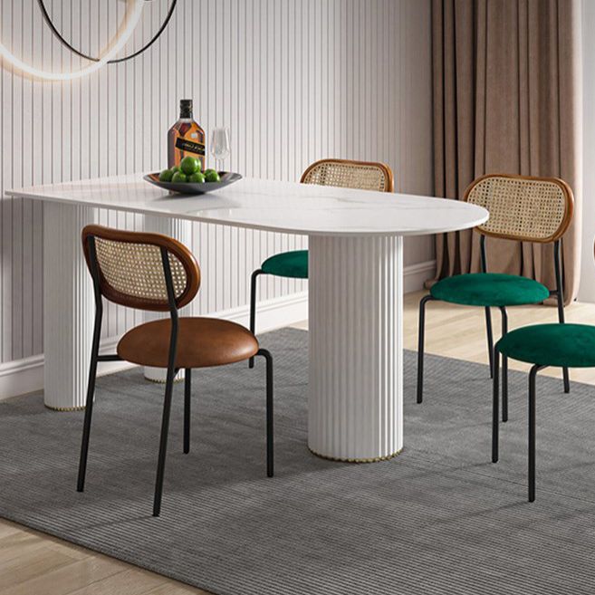 Sintered Stone Dining Table Modern Home Dining Table with Metal Base Clearhalo ' dining_table' 'Dining Tables & Seating' 'Dining Tables' 'furn' 'furn_dining_table' 'Furniture' 'furniture_dining_table' 'Kitchen & Dining Furniture' 'kitchen&dining_furn' 'kitchen' 'kitchen_dining_table' 1200x1200_2535c689-30be-49c9-99d0-05fb3af10308