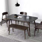 Stone Top Dining Table Mid-Century Modern Dining Table with 4 Brown Legs Clearhalo 'Dining Tables & Seating' 'Dining Tables' 'dining_table' 'Furniture' 'furniture_dining_table' 'Kitchen & Dining Furniture' 'kitchen' 'kitchen_dining_table' 1200x1200_25361f5a-abc3-4333-a86d-03d83954544c