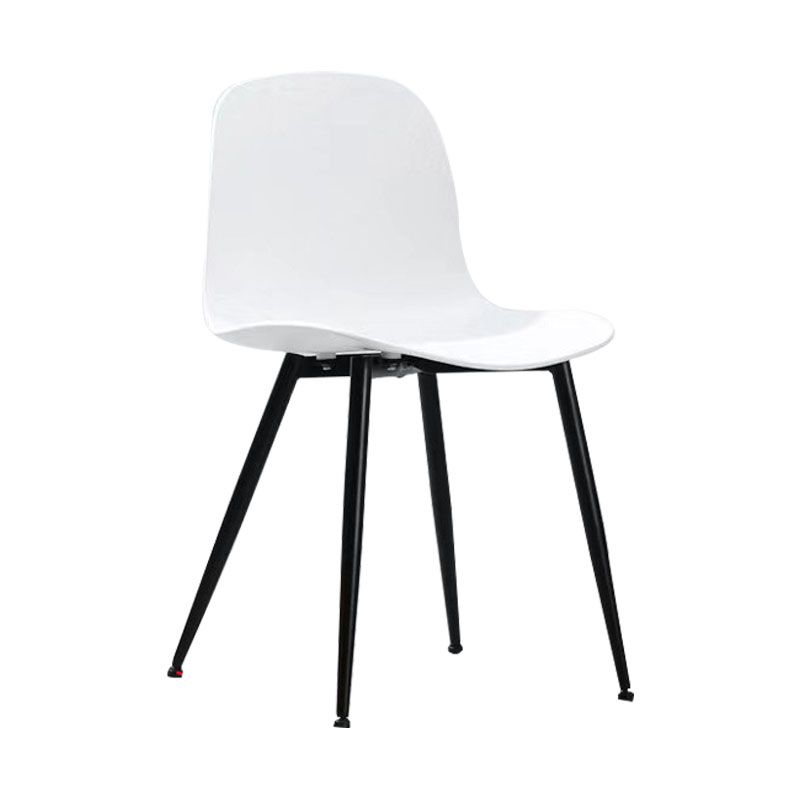 Contemporary Home Side Chair Solid Back Metal Legs Plastic Dining Room Chair (Set of 4) Clearhalo ' kitchen&dining_furn' 'Dining Chairs' 'Dining Tables & Seating' 'dining_chair' 'Furniture' 'furniture_dining_chair' 'Kitchen & Dining Furniture' 'kitchen' 1200x1200_25363086-d092-4ff8-88dc-e2048034a0b4
