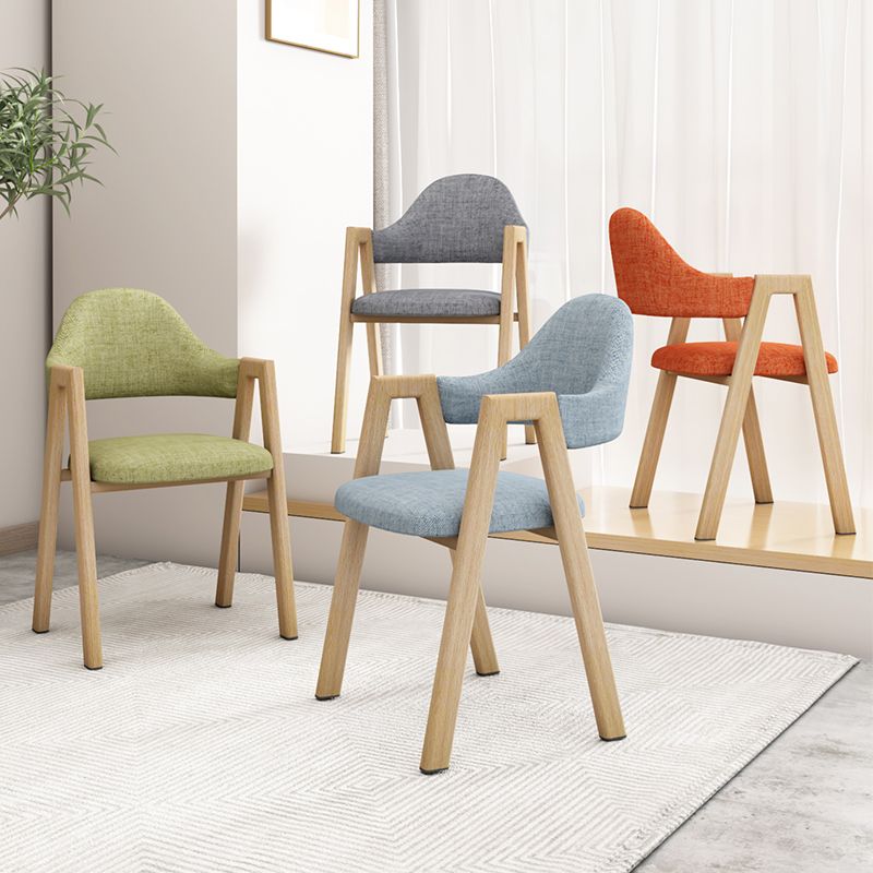 Metal Contemporary Side Chair Home Open Back Cushioned Dining Single Chair Clearhalo ' kitchen&dining_furn' 'Dining Chairs' 'Dining Tables & Seating' 'dining_chair' 'furn' 'furn_dining_chair' 'Furniture' 'furniture_dining_chair' 'Kitchen & Dining Furniture' 'kitchen' 1200x1200_2536777d-c10e-4947-97ba-5723e40b59c5