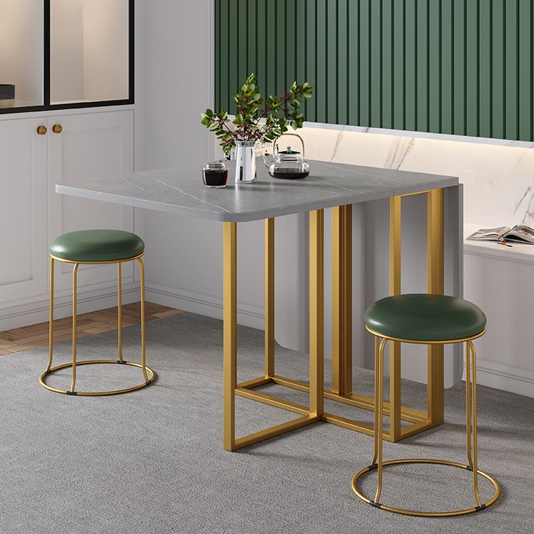 Modern Gray Dining Table Sintered Stone Drop-Leaf 59" Dining Table for Home Use Clearhalo ' dining_table' 'Dining Tables & Seating' 'Dining Tables' 'furn' 'furn_dining_table' 'Furniture' 'furniture_dining_table' 'Kitchen & Dining Furniture' 'kitchen&dining_furn' 'kitchen' 'kitchen_dining_table' 1200x1200_25396561-c9ed-45d3-a1c0-26a21b6bea95