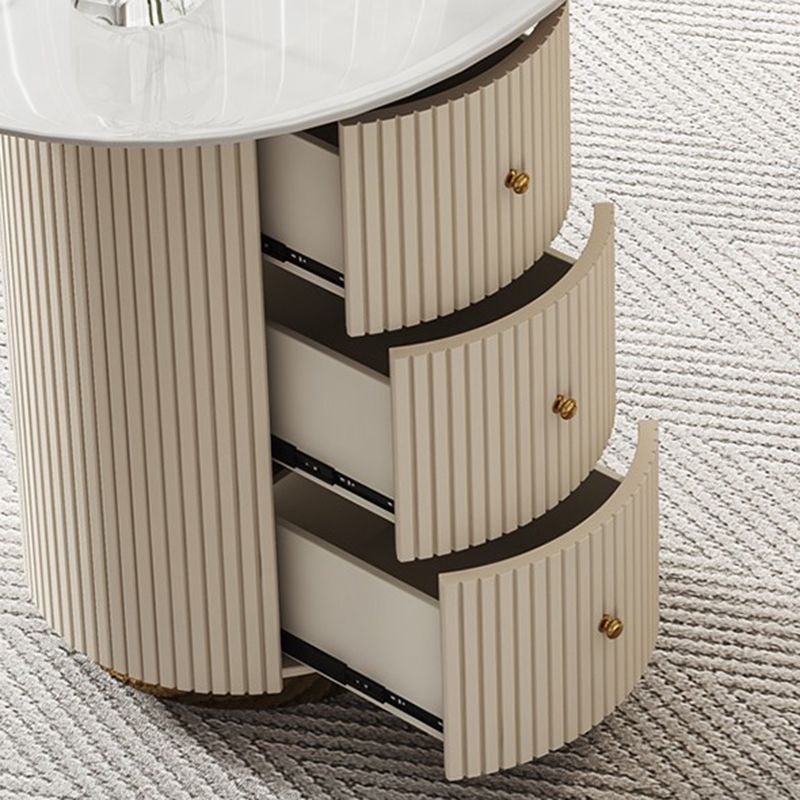 Glam Irregular Shaped Writing Desk Sintered Stone Desk with Three Drawers Clearhalo 'furn' 'furn_office_desk' 'Furniture' 'Office Desks' 'Office Furniture' 'office_desk' 1200x1200_253aa7ee-47d8-4783-8f53-42336442b7b3