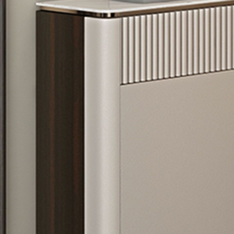 Glam Style Buffet Sideboard White Sintered Stone Top Server with Door and Drawer Clearhalo 'buffet_sideboard' 'Buffets & Sideboards' 'furn' 'furn_buffet_sideboard' 'Furniture' 'Kitchen & Dining Furniture' 1200x1200_253b9d18-2b83-48e9-80dd-6b1eb521ccce