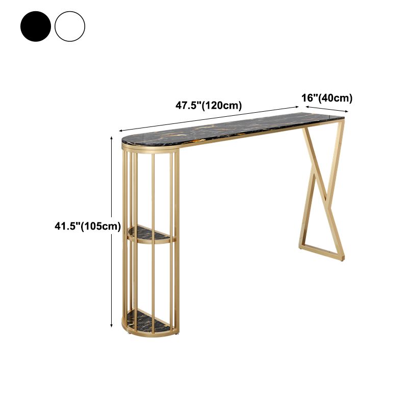 Indoor 42-inch Height Cocktail Bar Table Nordic Metal Base Bar Height Storage Table Clearhalo 'Bar Furniture' 'Bar Tables' 'bar_tables' 'furn' 'furn_bar_tables' 'Furniture' 'furniture_bar_tables' 'Kitchen & Dining Furniture' 'kitchen&dining_furn' 'kitchen' 1200x1200_253c4718-219c-4779-99d6-abd8cf288751