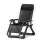 Contemporary Recliner Chair with Position Lock Back in Black/silver Base