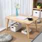 Rectangular Writing Desk with Artificial Wood Face and Wood Legs Clearhalo 'furn' 'furn_office_desk' 'Furniture' 'furniture_office_desk' 'Office Desks' 'Office Furniture' 'office_desk' 1200x1200_253d8ca9-7ed4-4777-9f51-e1b093db3355