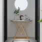 Tavolo da console in marmo glam da 12 "W tavolo da accento resistente alle macchie mezzano per la sala
