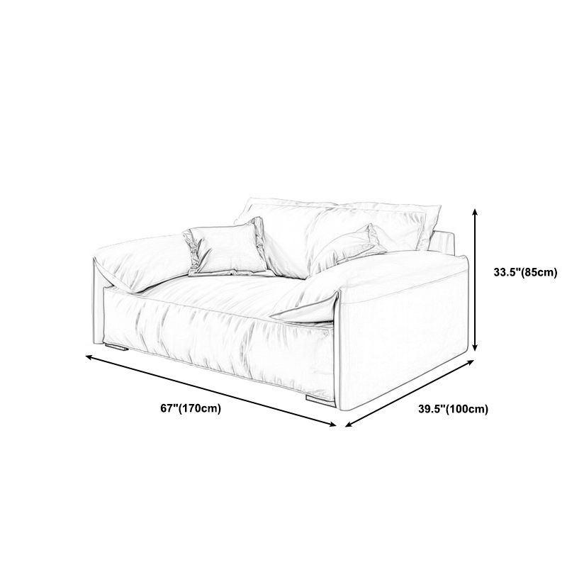 Living Room Faux Leather Pillow Top Arm Standard Contemporary Beige Sofa Clearhalo 'furn' 'furn_sofas' 'Furniture' 'furniture_sofas' 'kitchen' 'kitchen_sofas' 'Living Room Furniture' 'Sofa' 'sofas' 1200x1200_253fcb4d-703c-438c-bdac-3fe2e1077d98