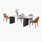 Set da tavolo moderno rettangolare in pietra sinterizzata Set da pranzo da 1/4/5/7 pezzi