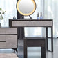 Gray Modern Wooden with Drawer Lighted Mirror Bedroom Vanity Table Clearhalo 'Bedroom Furniture' 'furn' 'furn_makeup_vanities' 'Furniture' 'Makeup Vanities' 'makeup_vanities' 1200x1200_253ff927-13ae-4ef1-9a1a-ee1ca66724e4