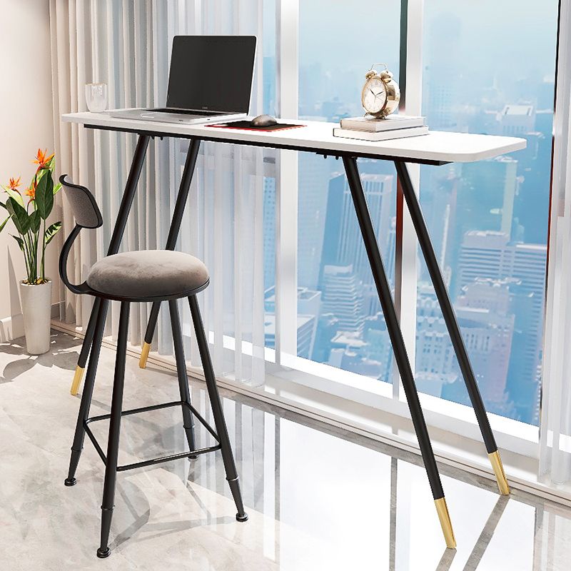 1/2 Pieces Bar Table and Stool Modern Sintered Stone Table and Armless Bar Chair Clearhalo 'Bar Furniture' 'furn' 'furn_home_bar_bar_sets' 'Furniture' 'Home Bars & Bar Sets' 'home_bar_bar_sets' 'Kitchen & Dining Furniture' 1200x1200_25418cef-a018-42d4-ba0a-562380b14a57